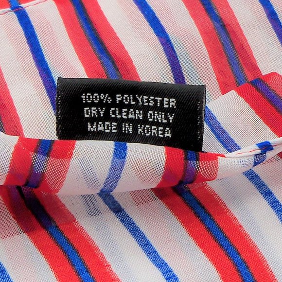 Vintage Cejon Red White Blue Scarf - Picture 7 of 7